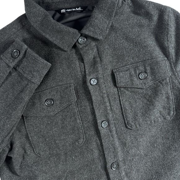 Travis Mathew Other - Travis‎ Mathew Shacket Men's Small Gray Flap Pockets Lined Golf Jacket Flannel